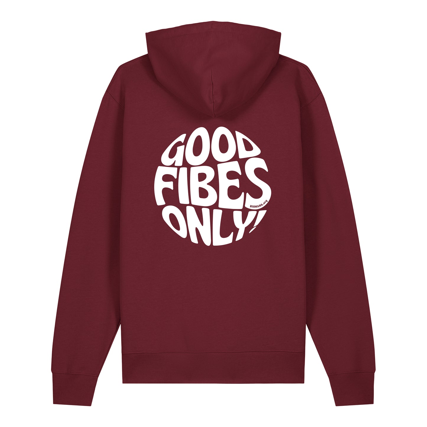 "Good Fibes Only" Hoodie in Burgundy
