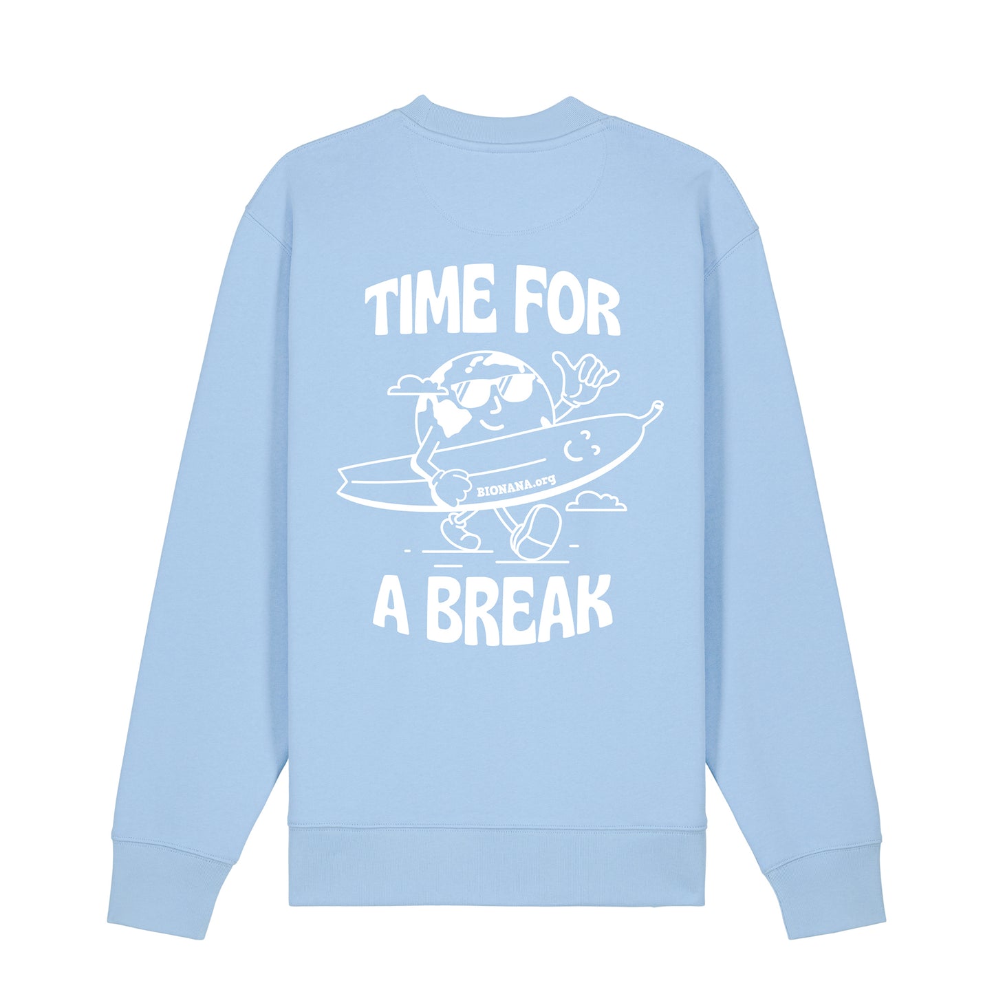 "Time for a Break" Crewneck in Blue Soul