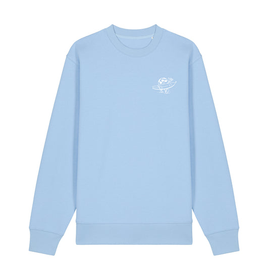 "Time for a Break" Crewneck in Blue Soul